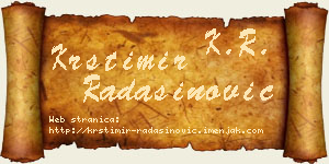 Krstimir Radašinović vizit kartica